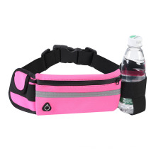 Wholesale Custom Logo Safe Reflective Strip Crossbody Belt Bumbag Waterproof Slim Sports Cellphone Headphone Hole Running Waist Bag with Water Bottle Pocket